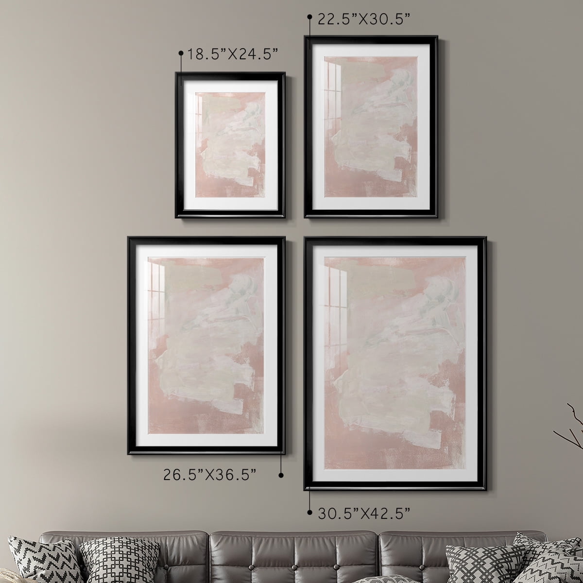 Wexford Home Hazy Summer I Premium Framed Print, 22.5" x 30.5" - Ready to Hang, Black (Set of 2)