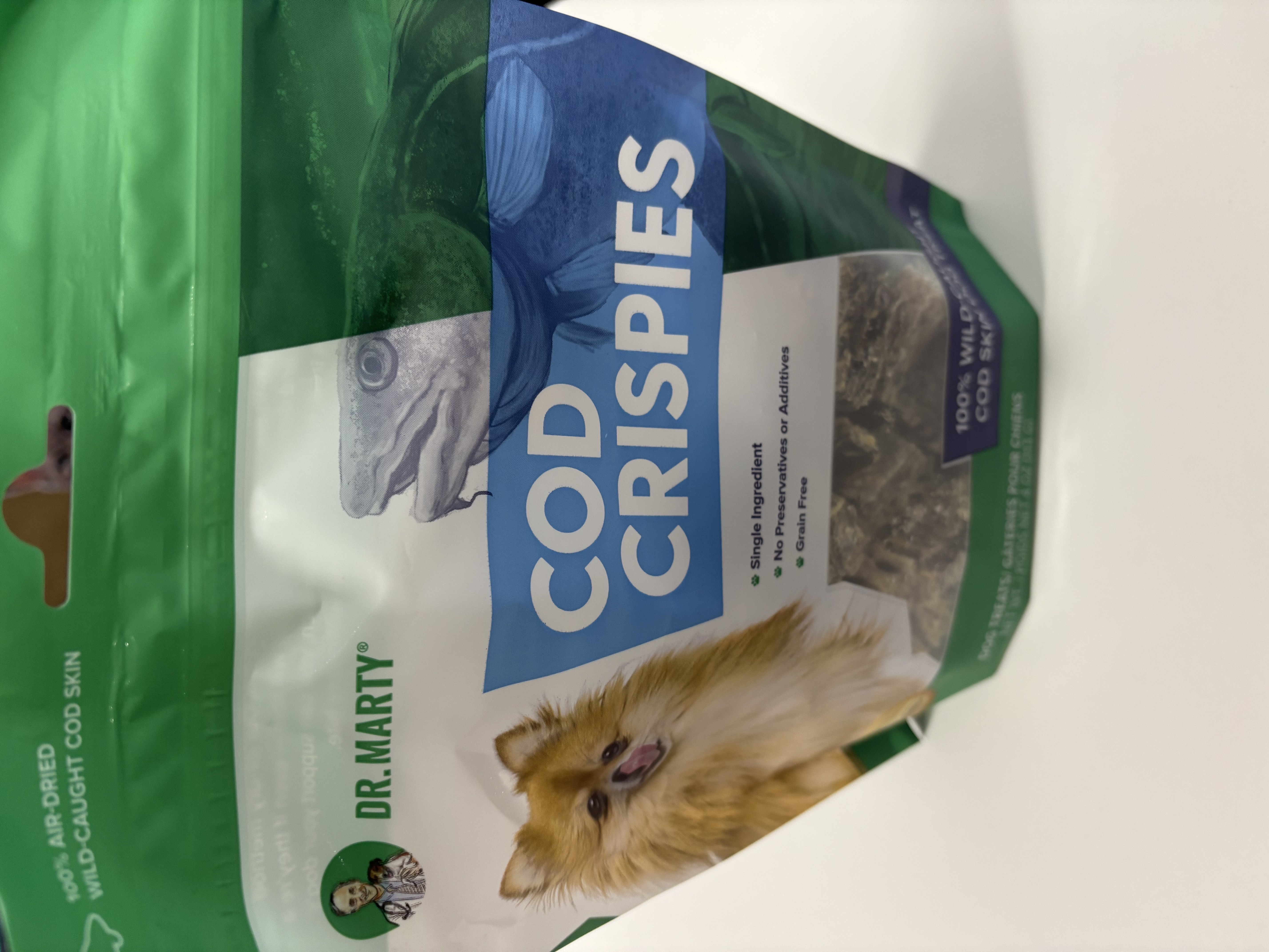 Dr. Marty Cod Crispies Dog Treats, 4oz
