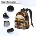 thumbnail image 4 of Daiia Vintage Pattern Bald Eagle School Backpack for Men Women, Unisex Large Waterproof Bookbag Schoolbag Casual Daypack for High School/College/Teens/Travel/Work Black, 4 of 8