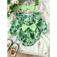 thumbnail image 2 of Bagilaanoe Newborn Baby Girl Rompers Print Long Sleeve Bodysuits + Headband 3M 6M 9M 12M 18M Infant Spring One Piece Jumpsuit, 2 of 9