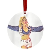 2D Dolly Ornament, Acrylic Holly Dolly Christmas Tree Hanging Ornament, Collectible Country Music Themed Figurine Decor, Festive Home Xmas Tree Decoration For Holiday Season