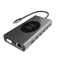 thumbnail image 3 of 15 en 1 USB tipo C HUB Dock LDY estación de acoplamiento tipo C a HDMI cargador inalámbrico USB 3.0, 3 of 9