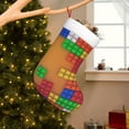 thumbnail image 2 of Cauagu Colorful Building Blocks A for Christmas Stockings,1-Pack Large Xmas Stocking Holiday and Farmhouse Stocking Fit for Christmas Holiday Party Decoration(17.7*11 Inch), 2 of 7