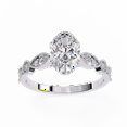 thumbnail image 2 of IGI Certified Lab Grown Oval Diamond, 4 Prongs Wedding Ring, Oval Cut White Gold Engagement Ring, Wedding Anniversary Gift Ring For Bridal, 2 of 4