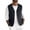 Gray, variant on Purcolt Mens Comfort Quilted Padded Puffer Vest Trendy Casual Collarless Sleeveless Snap Button Front Jackets Outerwear for Outdoor Travel Work