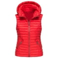 thumbnail image 1 of Colisha Loose Winter Warm Puffer Vest for Women Lightweight Zip-Up Coat Open Front With Pockets Outwear Red 3XL, 1 of 2