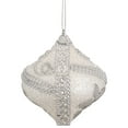 thumbnail image 4 of Northlight 3ct Beaded Shatterproof Onion Christmas Ornament Set 3" - Silver/White, 4 of 4