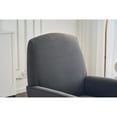 thumbnail image 5 of Jopath Nursery Rocking Chair,Cotton Linen Upholstered Rocking Chair with Adjustable Footrest,Glider Rocker Chair with High Backrest for Living Room,Bedroom,Dark Gray, 5 of 8