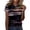 Brown, variant on Womens T Shirts Short Sleeve Crewneck Casual Tie Dye Print T-Shirt Comfy Breathable Summer Top Brown L