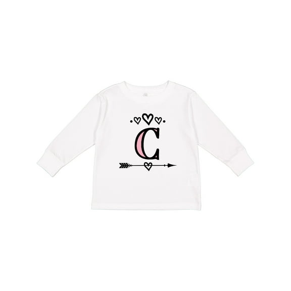 Inktastic Letter C Monogram Tribal Arrow Girls Long Sleeve Toddler T-Shirt
