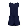 thumbnail image 6 of Generic Women's Summer Sleeveless Solid Rompers Casual Baggy Short Jumpsuit with Pockets, 6 of 6