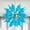 LR1466-Blue, variant on Longree 6-lights Plug in Hand Blown Glass Chandelier Modern Luxury White Flower Bud Glass Art Tall Ceiling Light Hanging Light Fixture for Kitchen, Bedroom, Dining Room, Living Room-LR1466