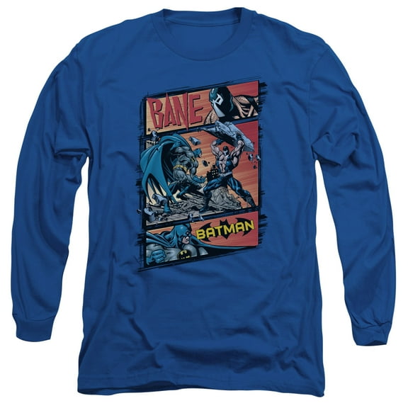 Batman Epic Battle Long Sleeve Adult 18/1 T-Shirt Royal Blue