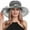 Grey, variant on EnJoCho Sun Hat for Ladies Women's Vintage Mesh Wide Brim Wedding Dress Hat Floral Shade Holiday Brim Top Hat