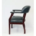thumbnail image 6 of Boss Office Products Mahogany Captain's Guest Chair, Blue, 6 of 7