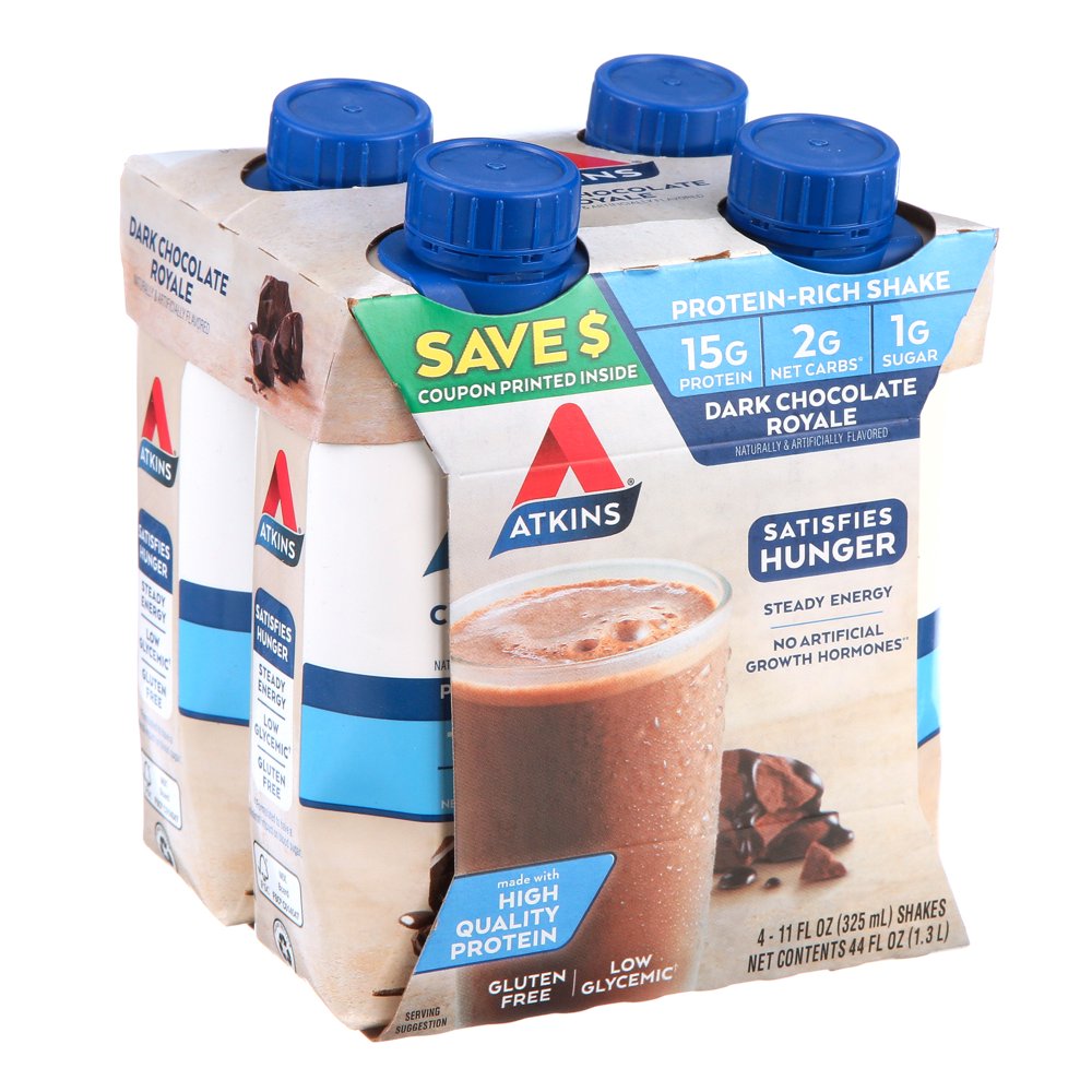 Atkins Gluten Free ProteinRich Shake, Dark Chocolate Royale, Keto