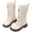 White, variant on Dakaela Girls Knee High Boots Kids Lace up Combat Dress Tall Boot Pearl Side Zipper Motorcycle Riding Winter Outdoor Shoes Black 9