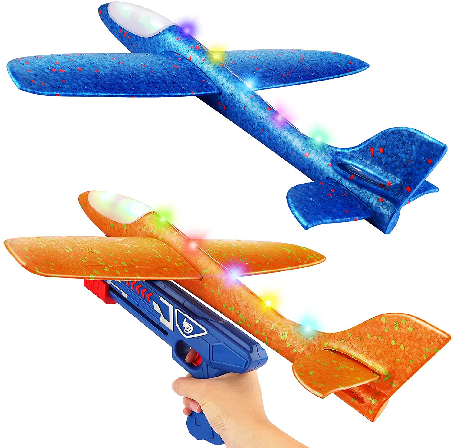 Rubber Band Elastic Powered Aircraft Glider Flying Plane Airplane DIY Kids&KN 