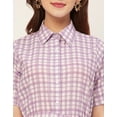 thumbnail image 5 of Moomaya Short Sleeve Spread Collar Cotton Dress - Women's Trendy Shirt Dress, 5 of 9