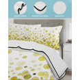 thumbnail image 4 of Quilts Twin Size Bedding Set, Ombre Yellow Polka Dot Lightweight Quilted Comforter, Abstract Watercolor Geometric Soft Reversible Bedspread Coverlet with Pillow Covers for All Season, 68" x 86", 4 of 7
