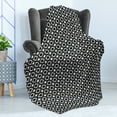 thumbnail image 4 of Black and White Soft Flannel Fleece Blanket, Monochrome Background with Square Shapes Diagonal Pattern Modern Geometric, Cozy Plush for Indoor and Outdoor Use, 60" x 80", Black White, by Ambesonne, 4 of 5