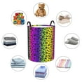 thumbnail image 4 of Fuzoiu Animal Paw Rainbow Print Circular Hamper,Laundry Basket with Handle,Collapsible Laundry,Dirty Clothes Storage Basket,for Bedroom Bathroom Dorm Living Room-Small, 4 of 6