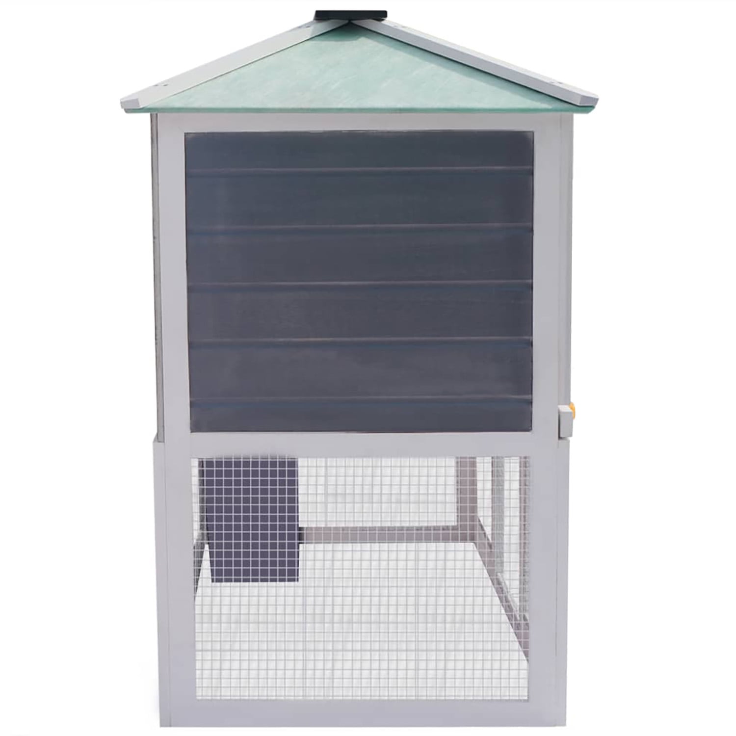 Pefilos 51" Outdoor Rabbit Hutch, Wooden Bunny House Double Floor Small Animal Pet Cage, Gray Pefilos 51" Outdoor Rabbit Hutch, Wooden Bunny House Double Floor Small Animal Pet Cage, Gray