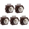 thumbnail image 1 of 5 Pcs Push Button Latch Keyless, Cabinet Door Lock Clasp, Knob Latch Latch for RV Caravan Cupboard Thickness Furniture (Brown), 1 of 5