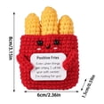 thumbnail image 3 of BallsFHK Handmade Emotional Support French Fries Gift,Funny Crochet Cute Wool Doll With Positive Card Up Gag Knitting Friends Gifts Desk Fun Home Decor, 3 of 5