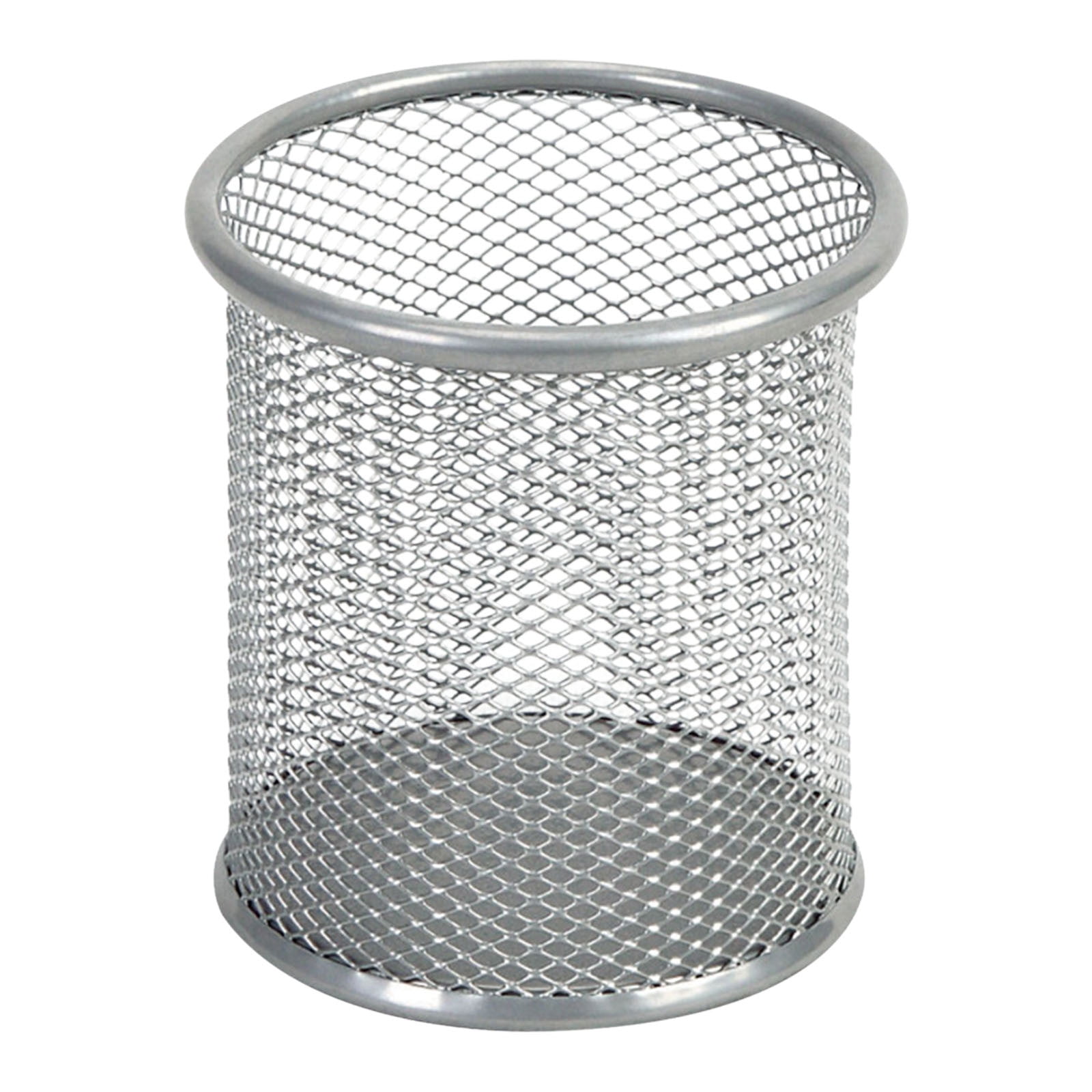 Multipurpose Office Desktop Storage Metal Pen Holder Organizer Bucket For Pens Scissors Office Supplies Desk Organizer Mesh Design 3.94X3.54X3.54 Inches