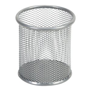 Multipurpose Office Desktop Storage Metal Pen Holder Organizer Bucket For Pens Scissors Office Supplies Desk Organizer Mesh Design 3.94X3.54X3.54 Inches