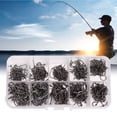 thumbnail image 4 of Anzuelos, 500 Unids/caja Juego de Anzuelos de Pesca de Acero con Alto Contenido de Carbono Anzuelos de Acero al Carbono Diseño de Clase Mundial, 4 of 9