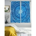 thumbnail image 3 of Blue Tie Dye Art Sheer Curtains 63 Inches Long 2 Panels Abstract Watercolor Dyeing Light Filtering Semi Sheer Window Curtains Drapes for Bedroom Living Room 52"x63", 3 of 7