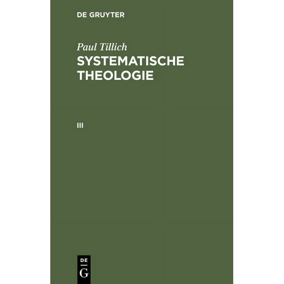 Systematische Theologie, III (Hardcover)