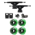 thumbnail image 1 of RKP Black Longboard Trucks Wheels Package 54mm x 32mm 83A 368C Green Clear, 1 of 1