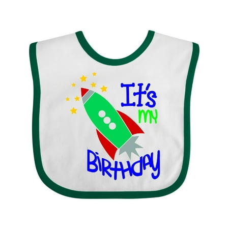 

Inktastic It s My Birthday Rocket Ship Gift Baby Boy or Baby Girl Bib