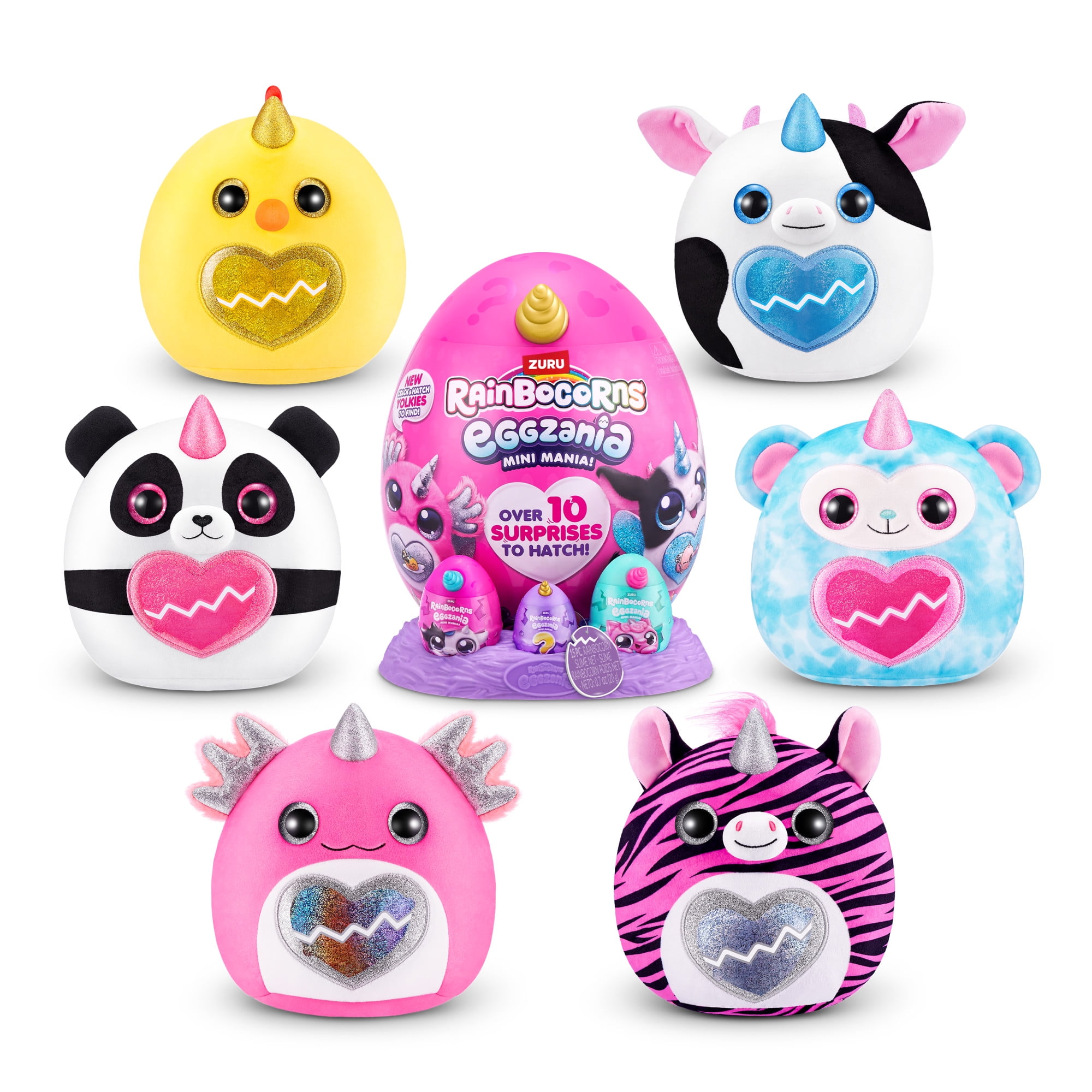 Rainbocorns Eggzania Mini Mania by ZURU Plush Surprise Unboxing with Animal Soft Toy, Perfect Gift I(图4) Rainbocorns Eggzania Mini Mania by ZURU Plush Surprise Unboxing with Animal Soft Toy, Perfect Gift I(图4)