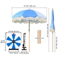 thumbnail image 2 of WinSpin 24" Modular Prize Wheel Tabletop with Palm Springs Blue Fringe Umbrella for Outdoor Pop-up Shop Craft Booth, 2 of 9