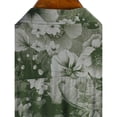 thumbnail image 6 of Mens Vintage Printed Shirt Short Sleeve Button Down Tops Casual Floral Summer Beach Shirt L, 6 of 6