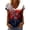Z44-Black, variant on Women's Butterfly Rose USA Flag V Neck Short Sleeve T Shirt Star Patriotic 4th Of July Casual Tee