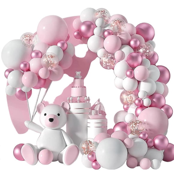 Nneoba Kit d'Arche Guirlande de Ballons Roses Macaron Hypnotisant - Style 1 (125 Pcs)_Perfect Gift