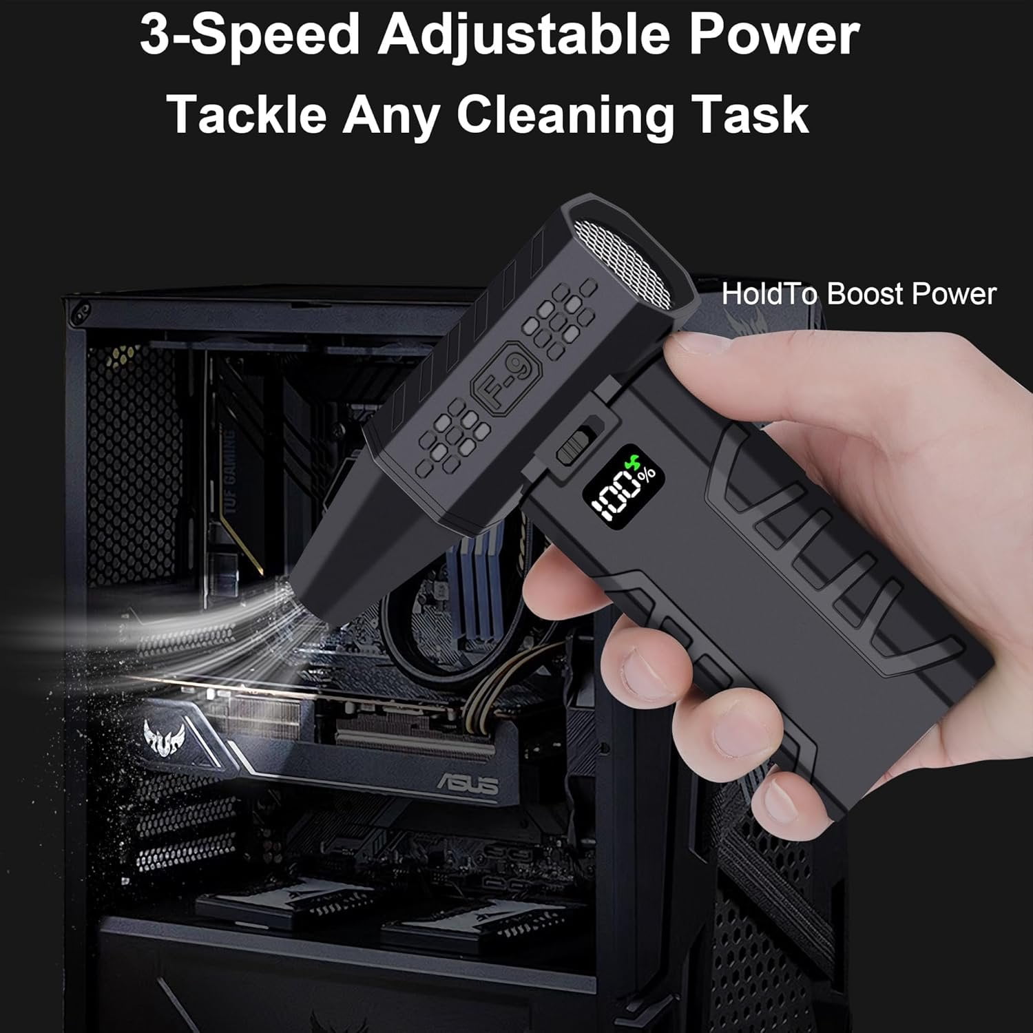 Duster, Up to 130000 RPM Cordless Electric Air Duster for , Keyboard,  &  Cleaning, Adjustable Airflow Mini Blower, Outdoor Portable