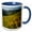 Blue/White, variant on 3drose, Usa, Utah, Uinta-wasatch-cache Nf, Albion Basin, Sunflowers, 11oz Two-tone Green Mug