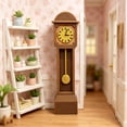thumbnail image 2 of Miniature Grandfather Clock Model Figurine Furniture for Doll House Enthusiasts and Photographers Scene Setting Props, 2 of 9
