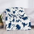 thumbnail image 3 of Naloa Cute Cartoon Dinosaurs Flannel Blankets - Thick and Warm Blanket for Winter, Soft Fuzzy Plush King Blanket for All Seasons60"x50", 3 of 6