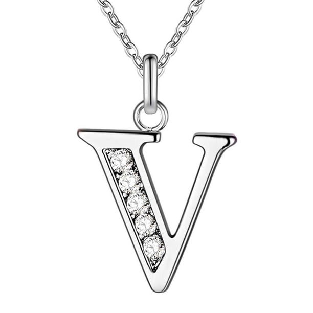 Collar de 26 letras, accesorios de moda de diamantes, regalos para la novia del amante Wmkox8yi sjalhkljlk5879