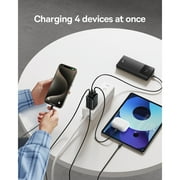 Baseus USB Charger, 65W Wall Charger with USB C Cable, Fast Charging 4-Port, Black