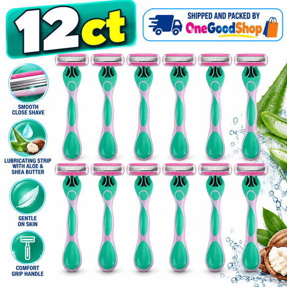12 ct - Skintimate Sensitive Women's 4-Blade Disposable Razors-Bulk Pack