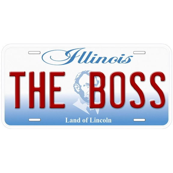 Illinois The Boss Novelty Car Auto License Plate