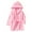 A, variant on URMAGIC Toddler Boys Girls Bathrobes Pajamas Kids Solid Color Long Sleeve Fleece Hooded Robe Sleepwear Winter Warm Loungewear